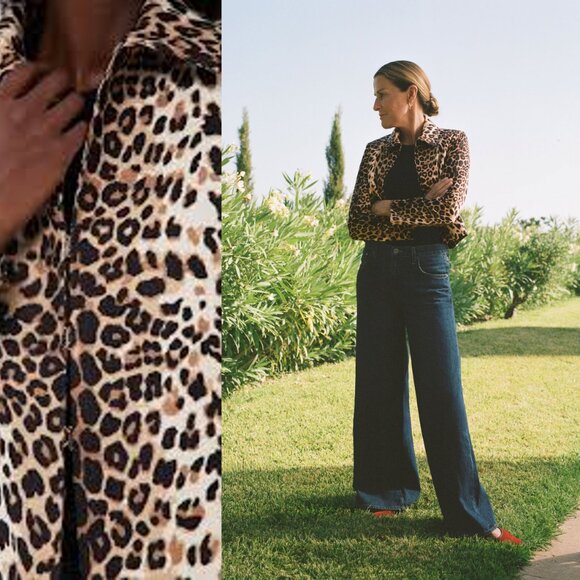 Tuckernuck x India Hicks NEW Leopard Faro Lightweight Crop Jacket Size S - Picture 3 of 6